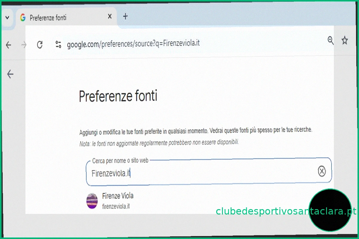 Google "Fontes Preferidas": Adicione FirenzeViola e Personalize Suas Notícias