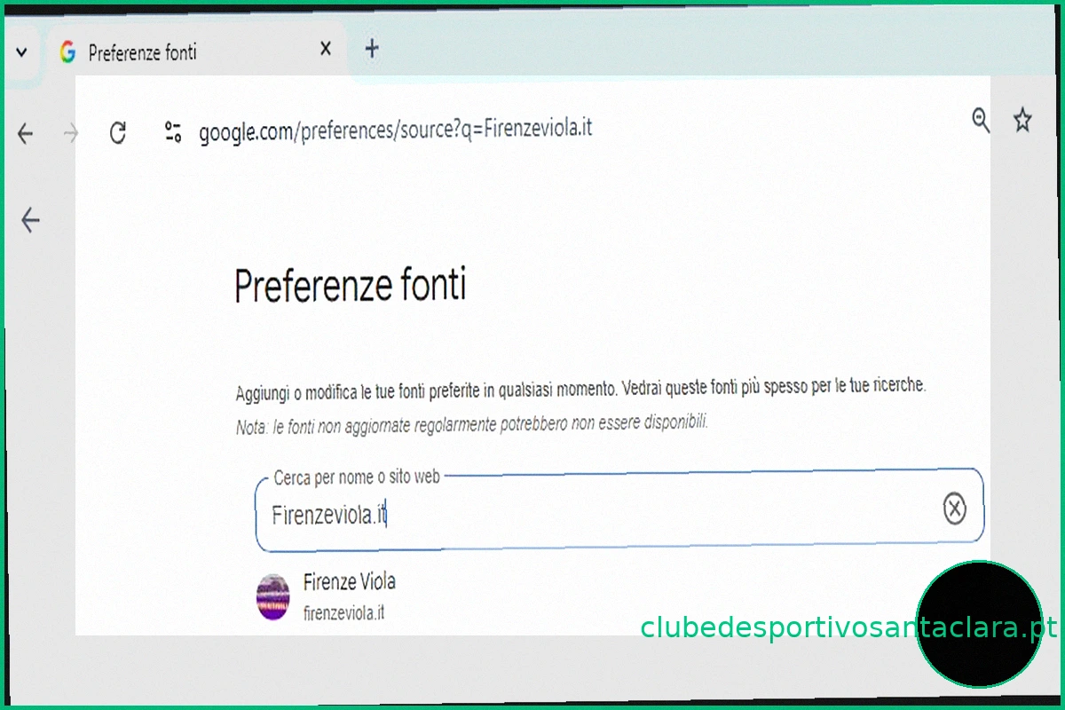 Google "Fonti Preferite": Aggiungi FirenzeViola e Personalizza le Tue Notizie!