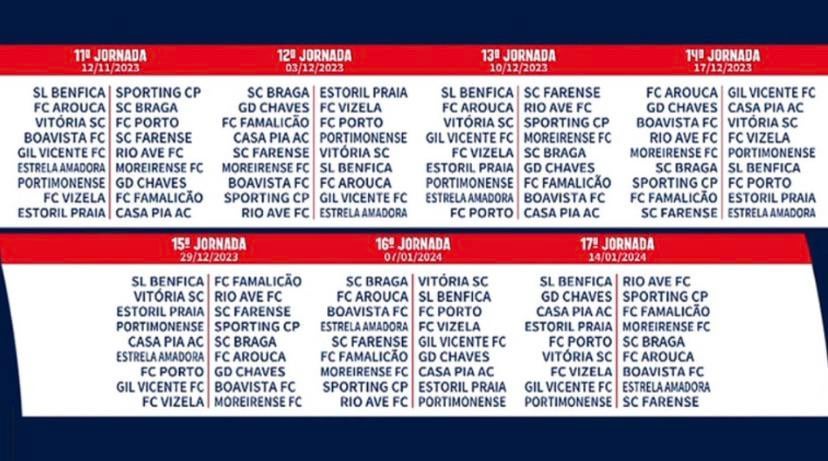 Preview Calendário da Liga Portugal 2: Sexta e Sétima Jornadas Definidas