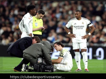 Real Madrid: Nova Lesão Agrava a Lista de Desfalques Antes do Duelo com Manchester City na Liga dos Campeões