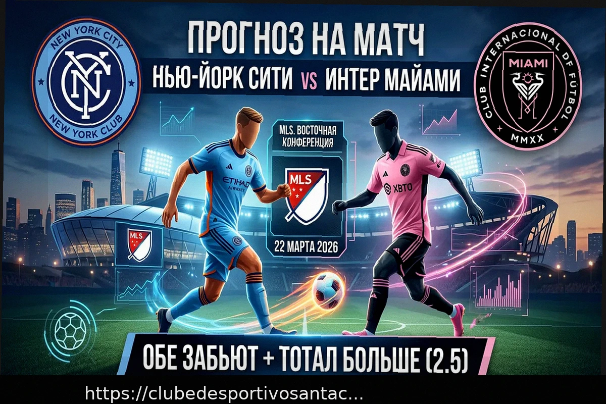 Preview Previsão e Aposta no Placar Exato: New York City FC vs. Inter Miami CF (MLS, 22 de Março de 2026)