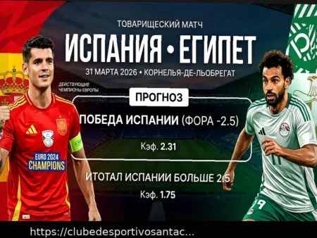 Previsão e Análise para o Jogo Amigável: Espanha vs Egito – 31 de Março de 2026