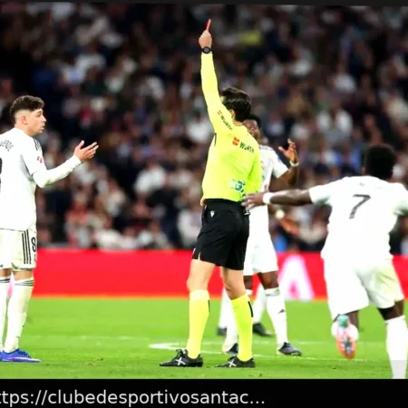 O que o árbitro disse a Arbeloa, do Real Madrid, após o cartão vermelho de Valverde contra o Atlético