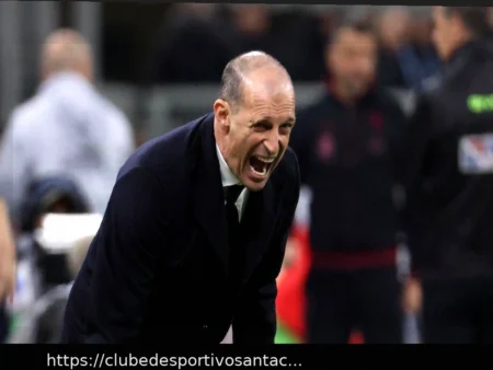 Allegri do Milan brinca sobre protestos de pênalti: “Não gostaria que o coração cedesse com a idade avançada”