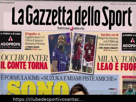 Visão Geral das Primeiras Páginas dos Jornais Esportivos nas Bancas