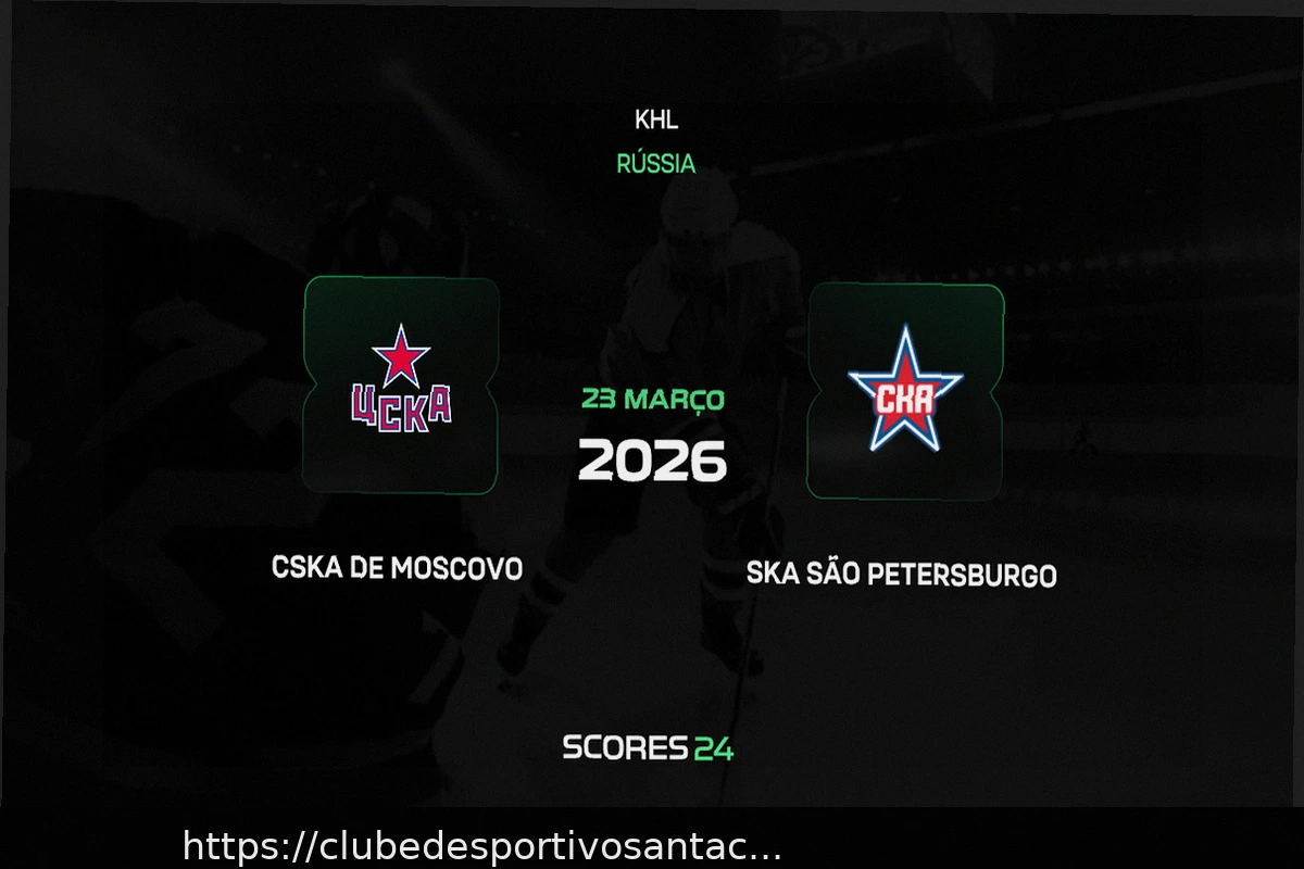 Preview Confronto de Hóquei no Gelo: SKA vs CSKA em 29 de Março de 2026