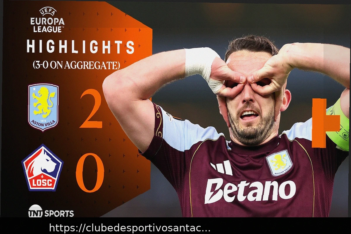 Preview Aston Villa vs Lille: Equipes Confirmadas e Escalações Completas nas Oitavas de Final da Liga Europa