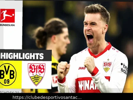 VfB Stuttgart 0-2 Borussia Dortmund – Vitória ‘Roubada’ com Gols Tardios de Julian Brandt e Karim Adeyemi