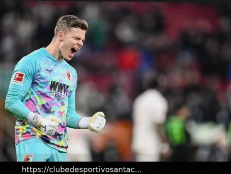 Augsburg celebra Finn Dahmen após jogo histórico na Bundesliga e vislumbra Copa do Mundo de 2026