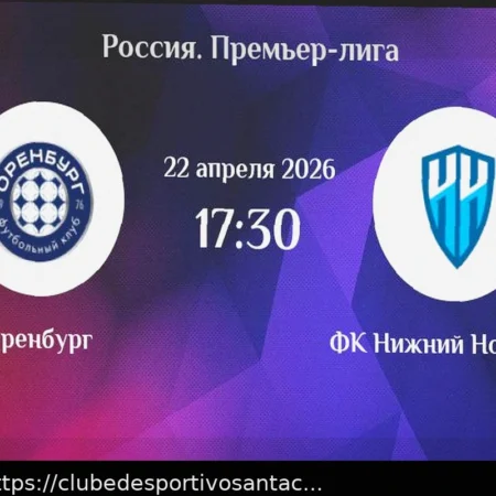 Оренбург — Пари НН: прогноз на матч 22 апреля 2026 года