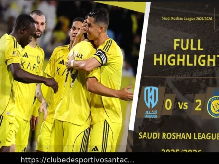 Al Okhdood 0-2 Al Nassr: Ronaldo marca e líderes abrem cinco pontos