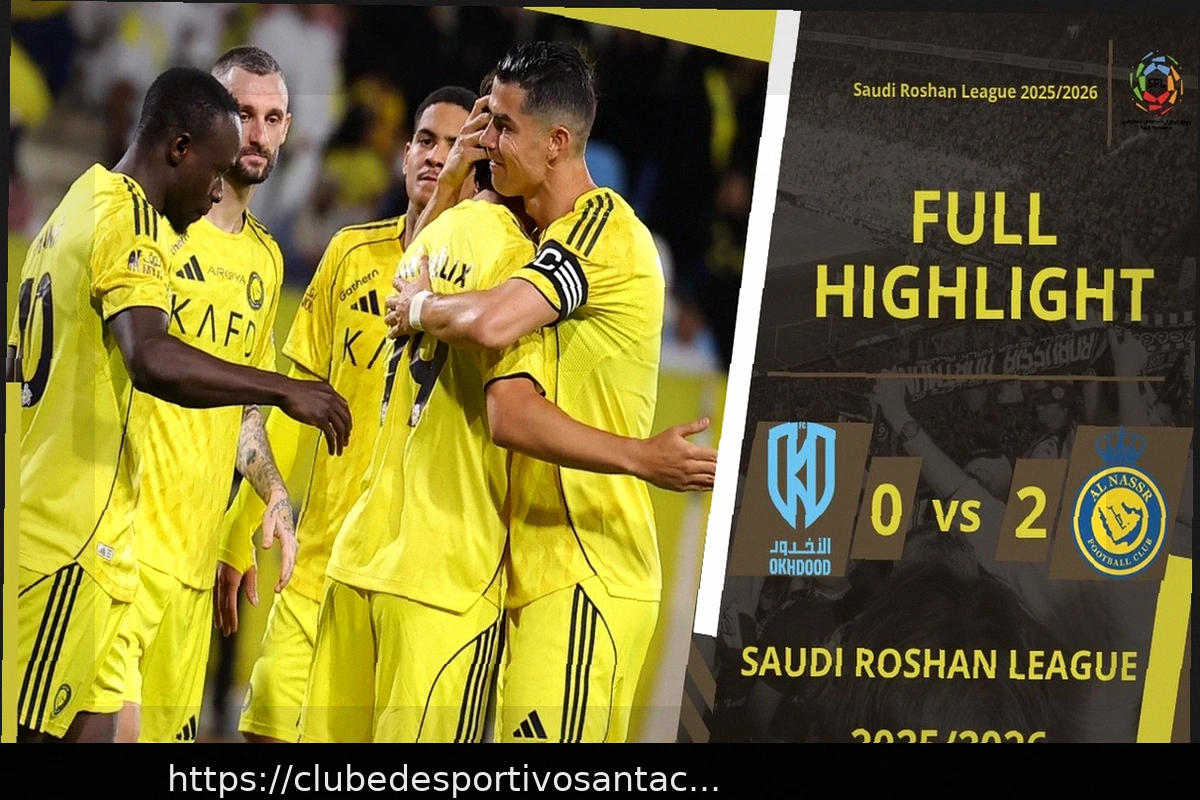 Preview Al Okhdood 0-2 Al Nassr: Ronaldo marca e líderes abrem cinco pontos