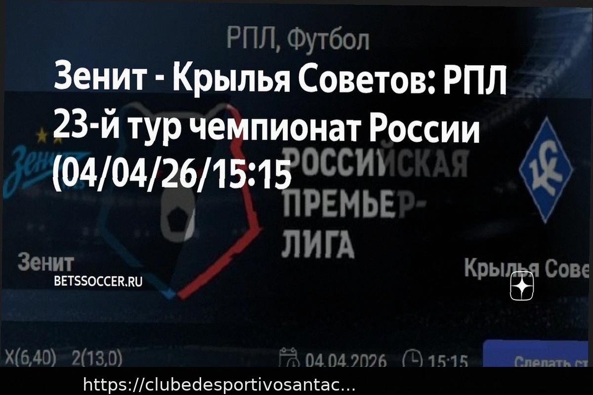 Preview Análise e Previsão: Zenit vs Krylia Sovetov